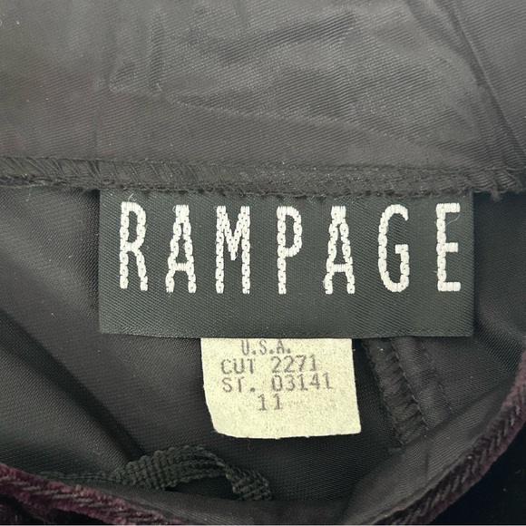 RAMPAGE Vtg 90s Y2K Oxblood Velvet Whimsigoth Halter Mini Dress Size 11 M - Picture 6 of 11